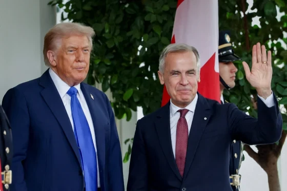 Donald Trump y Mark Carney, primer ministro de Canadá, se reunieron el pasado domingo durante la final del Mundial, pero no abordaron temas comerciales