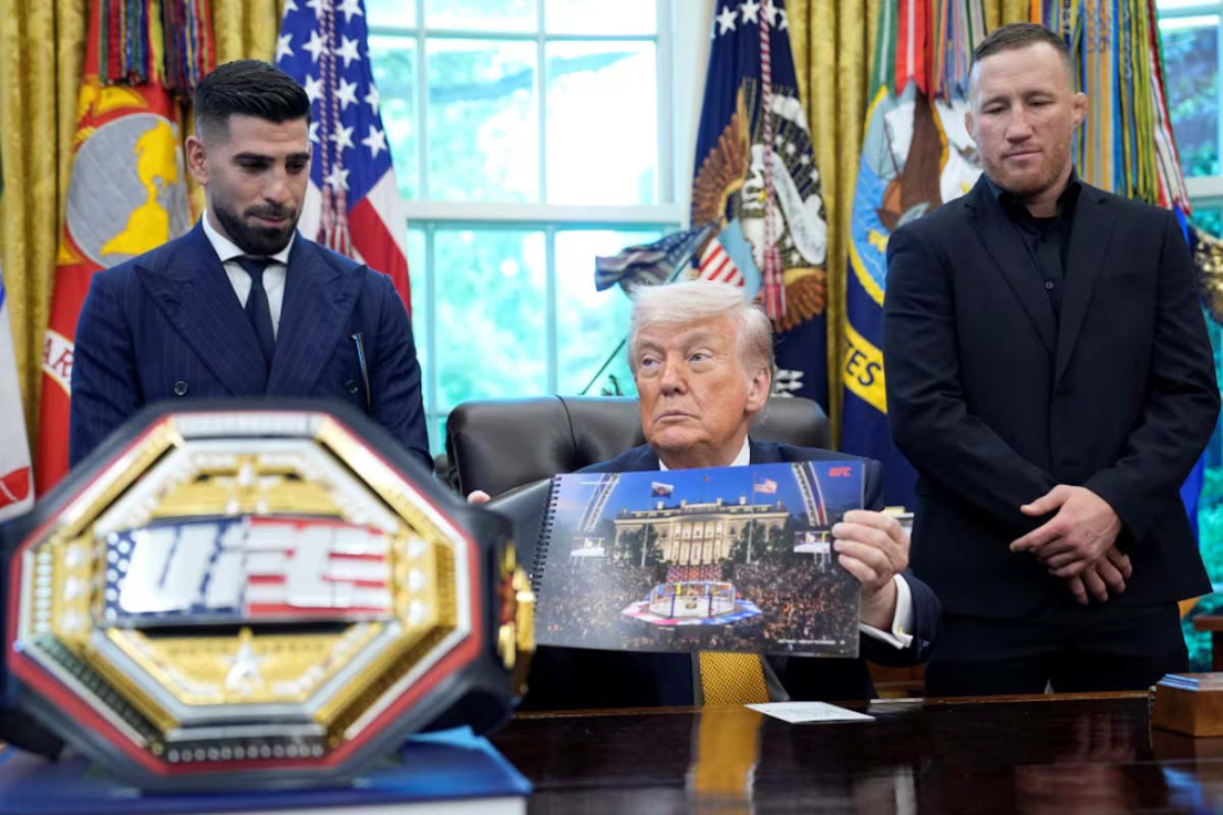 Donald Trump encabezó una reunión con Ilia Topuria y Justin Gaethje
