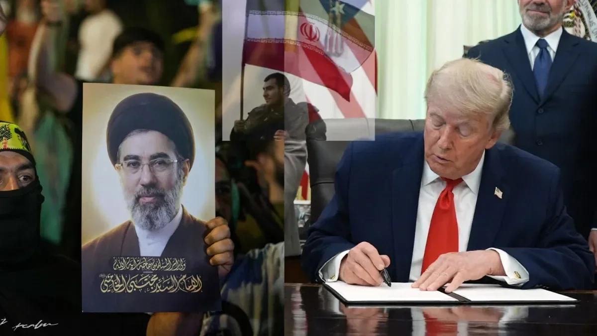 President Donald Trump and Mojtaba Jamenei