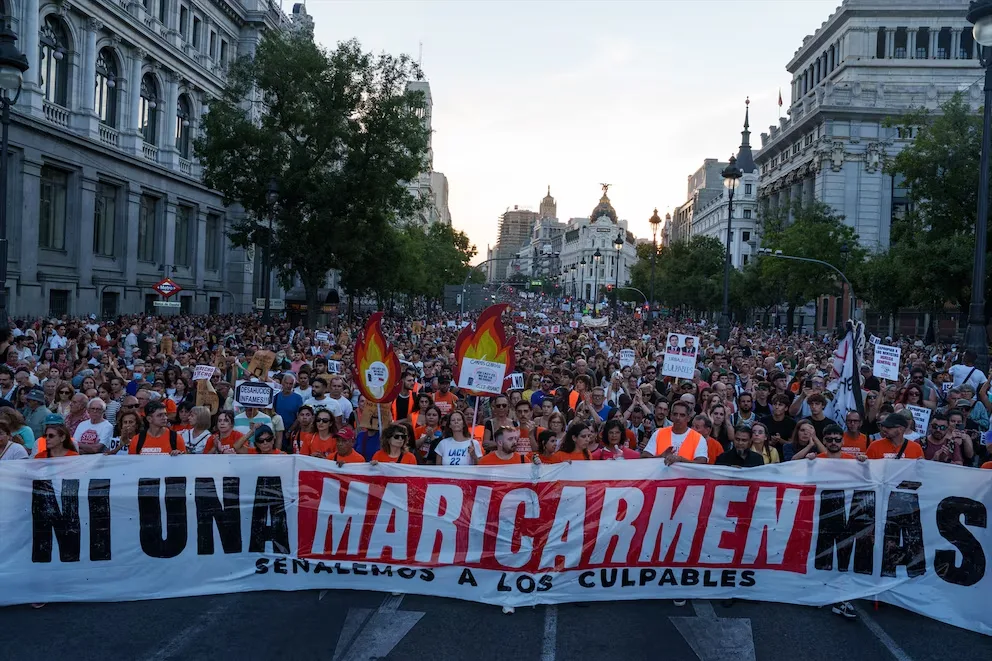 La izquierda española utilizó a Maricarmen para promover las protestas por la vivienda