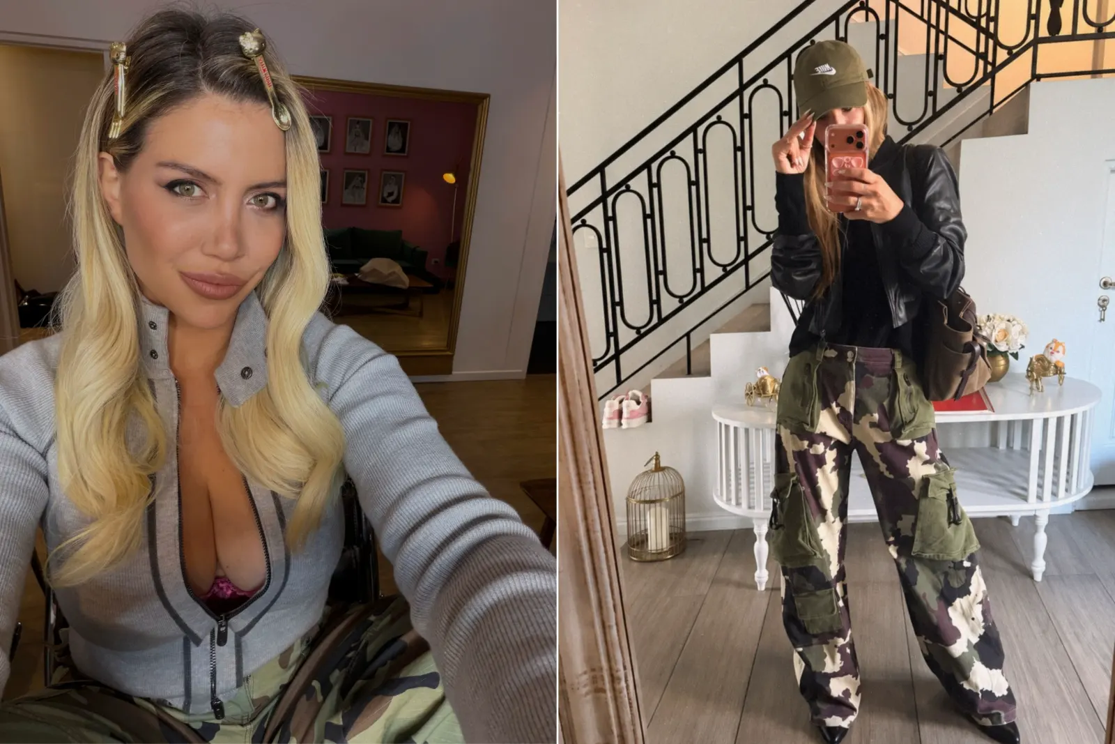La China Suárez le copió el look a Wanda Nara y estallaron las redes