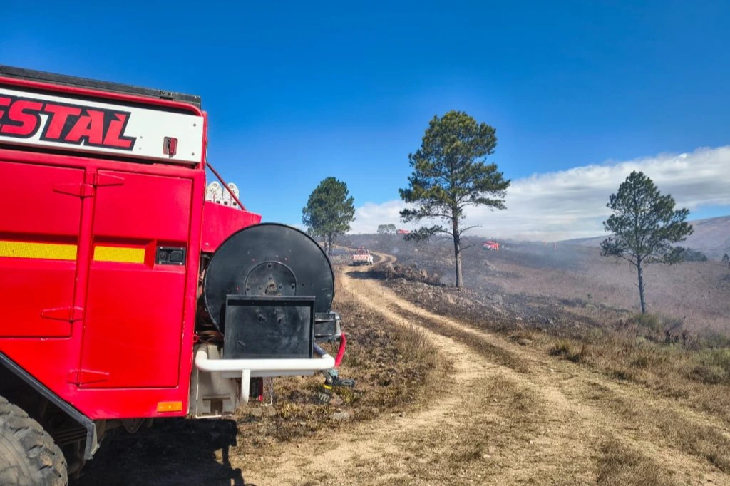Córdoba: amplio operativo para combatir un incendio forestal en la zona de Yacanto