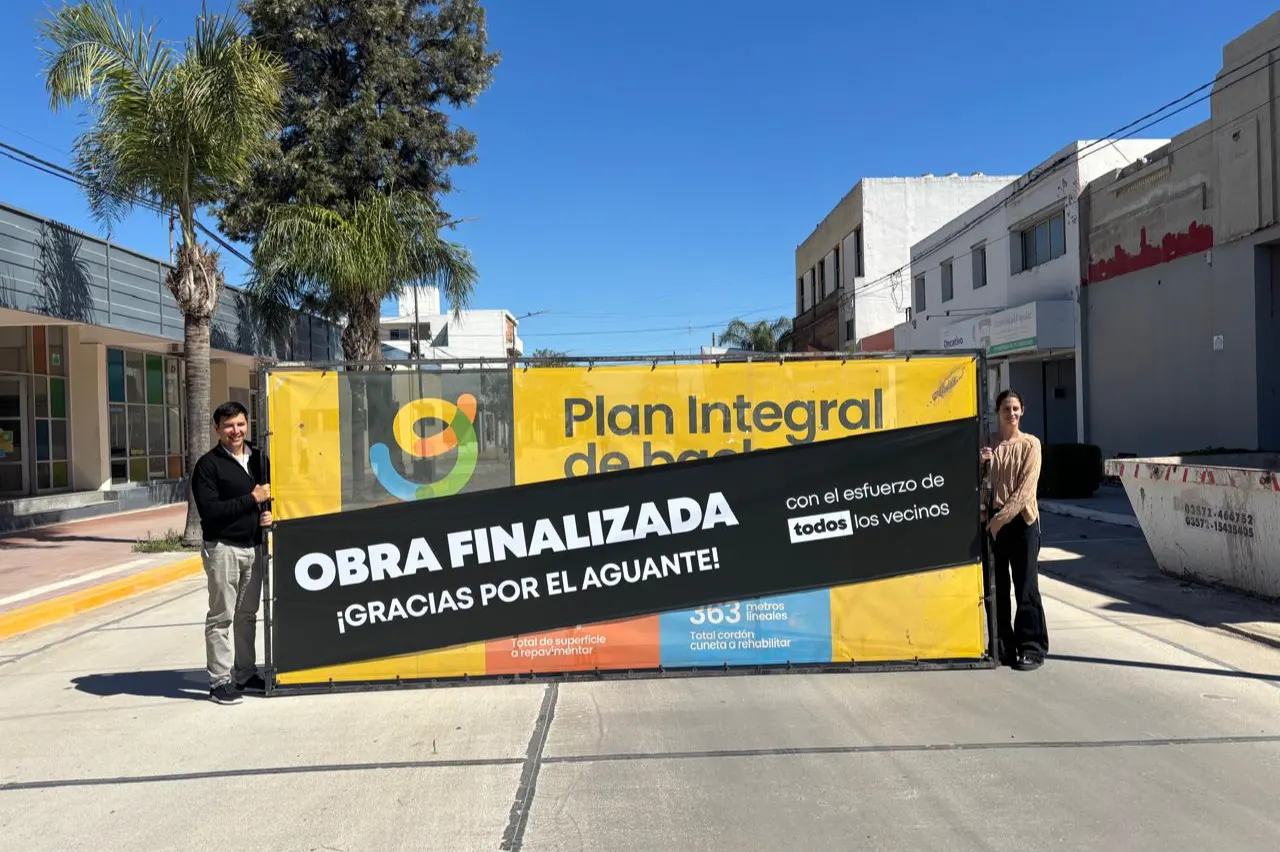La Municipalidad de Oncativo finalizó la rehabilitación integral de una calle histórica