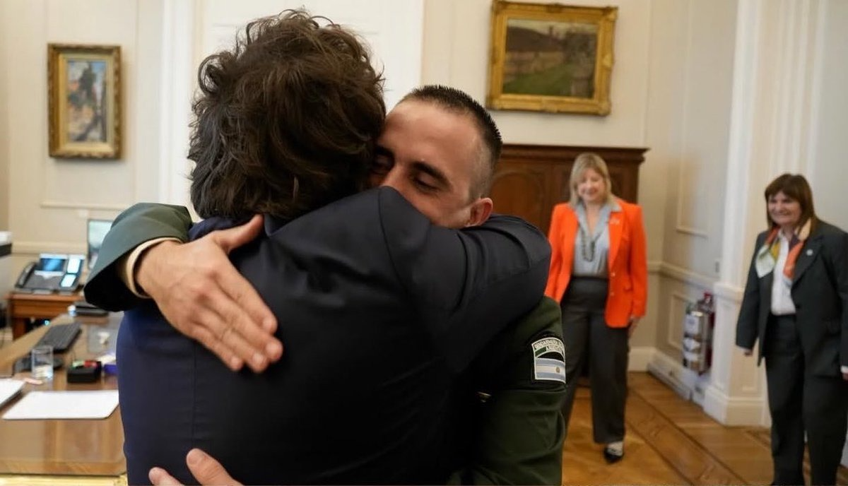 Javier Milei and Nahuel Gallo