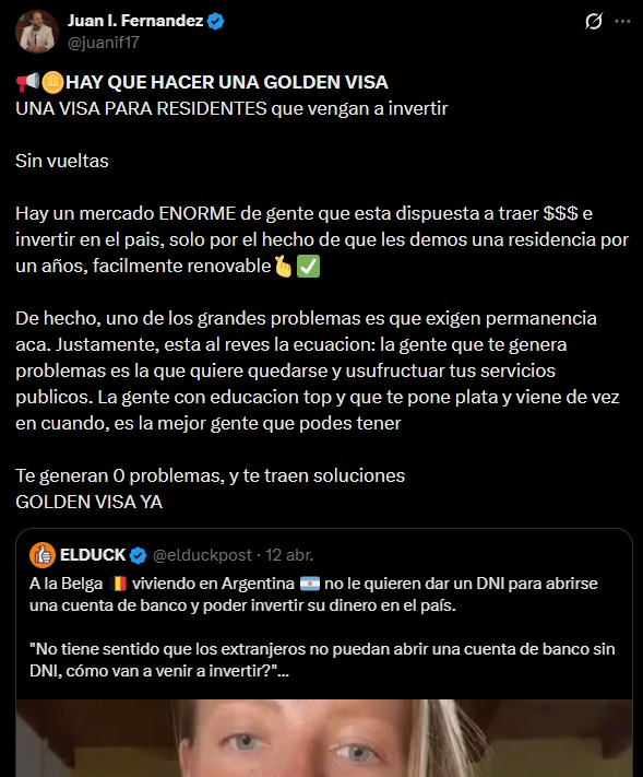 El post que desencadenó en la confirmación de Lujis Caputo.