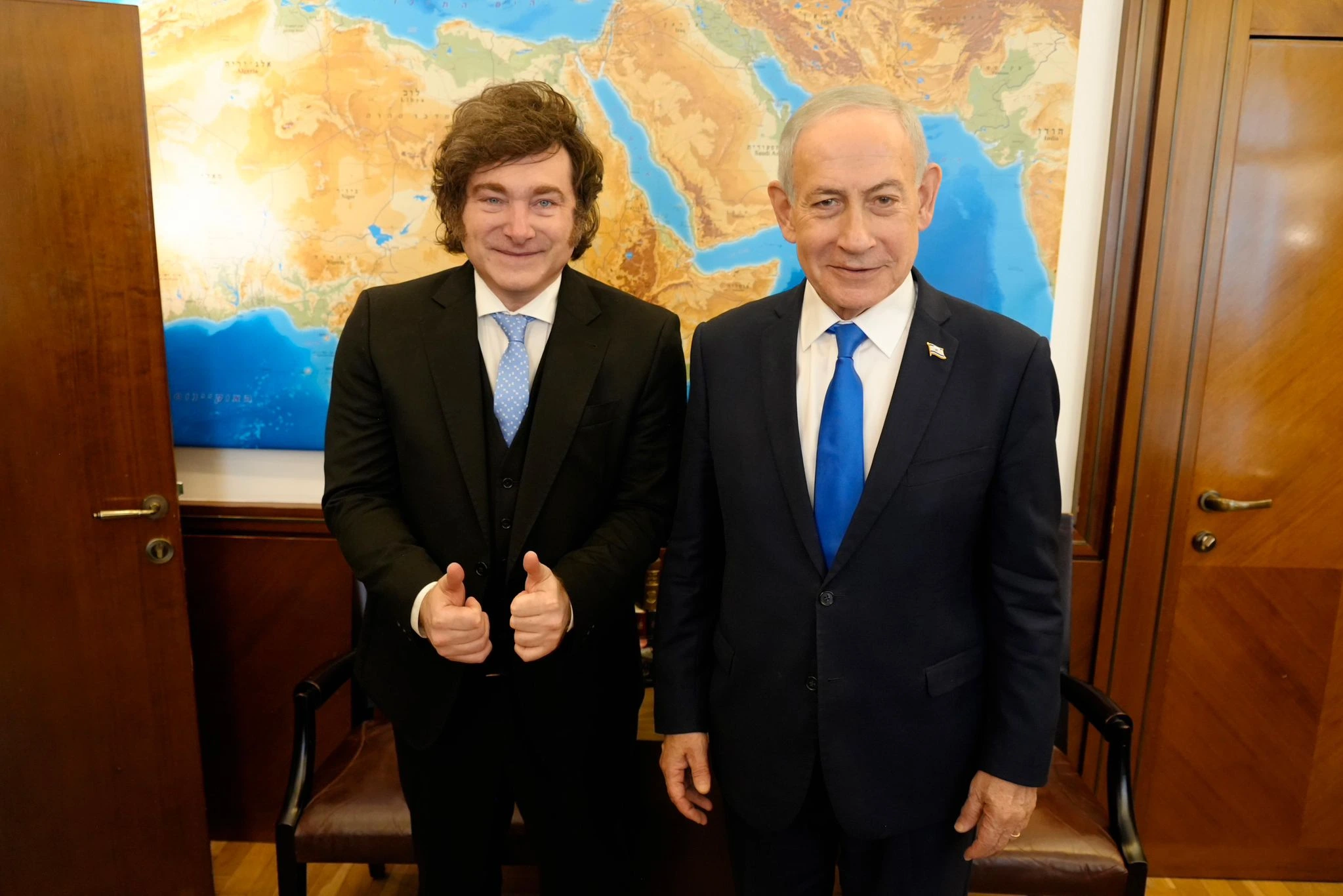 Javier Milei y Benjamin Netanyahu.