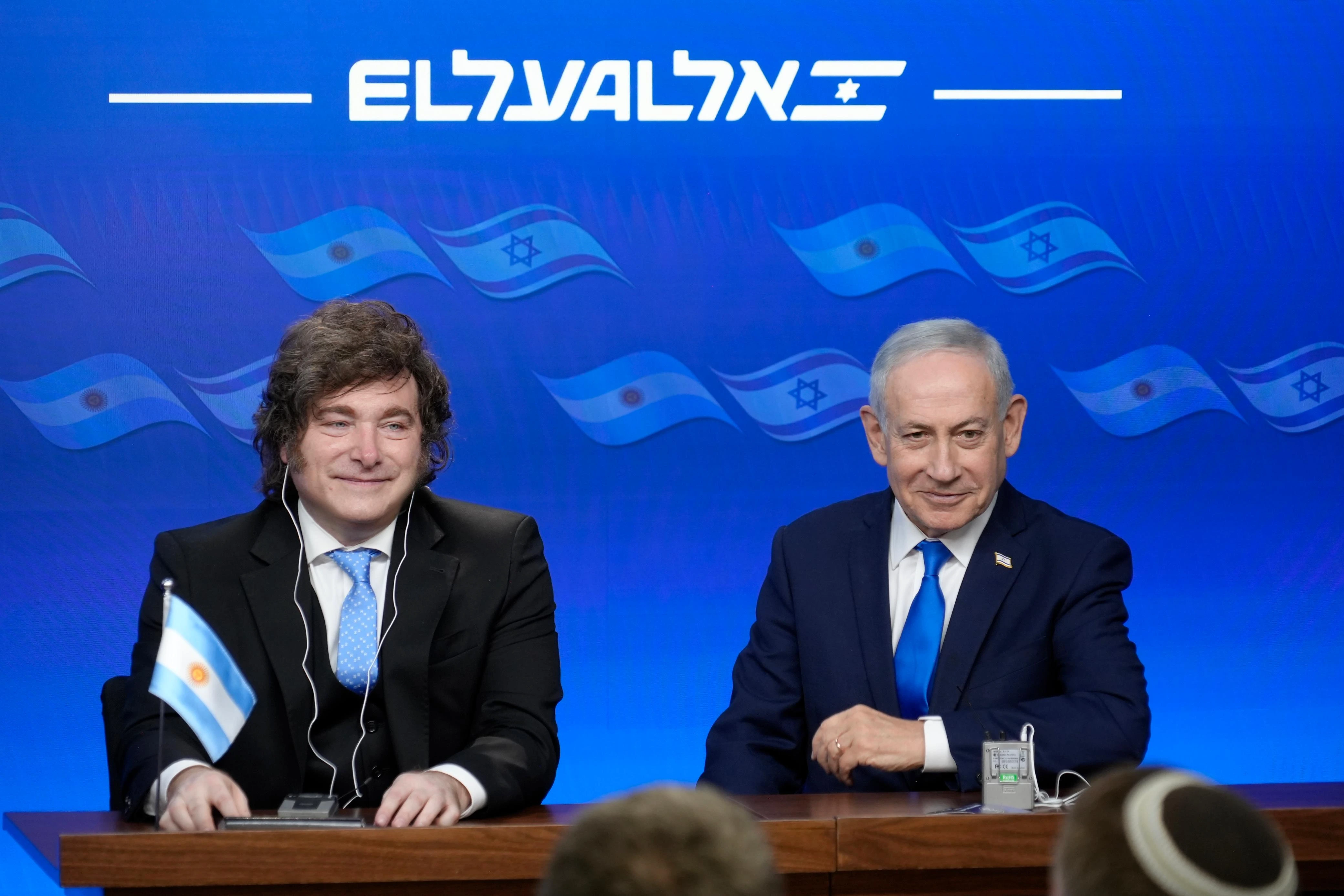 Javier Milei y Benjamin Netanyahu.
