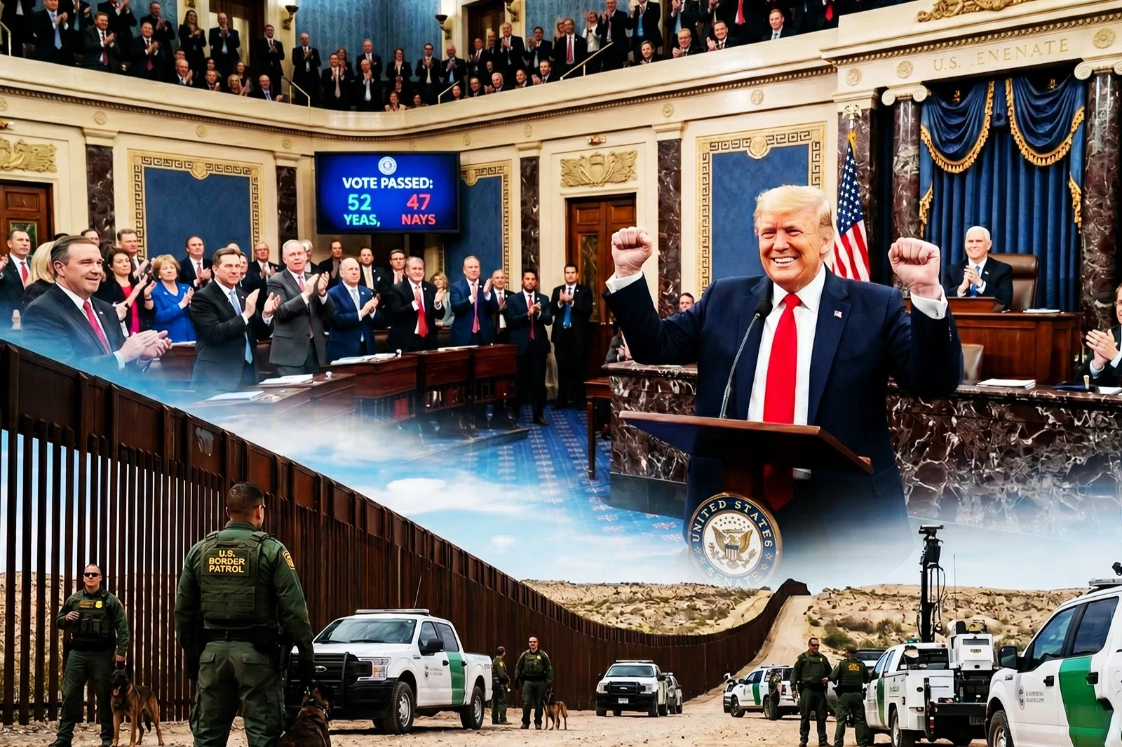 El Senado aprobó USD 70.000 millones para reforzar la frontera y financiar las políticas migratorias de Trump