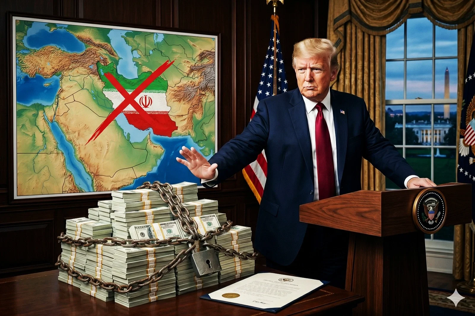 Trump desmintió que EEUU vaya a pagarle USD 300 mil millones al régimen iraní por el acuerdo de paz