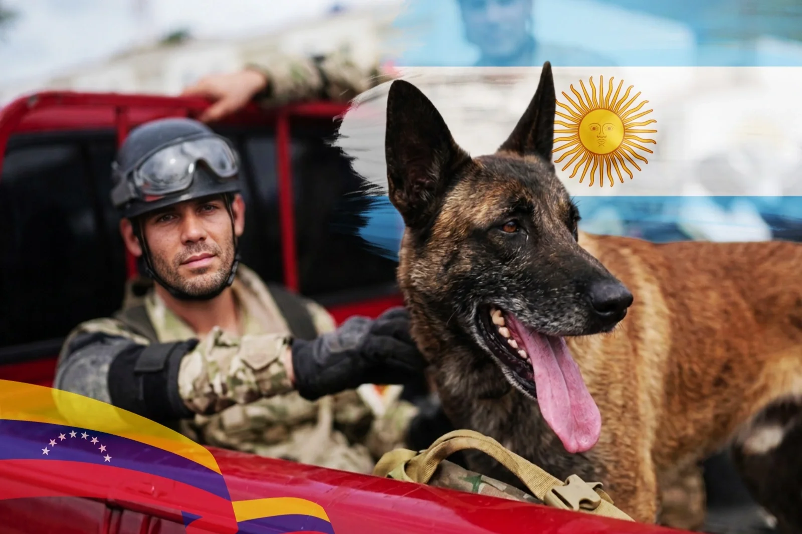 Militares argentinos rescataron a dos niños en Venezuela gracias a un perro especializado en búsqueda
