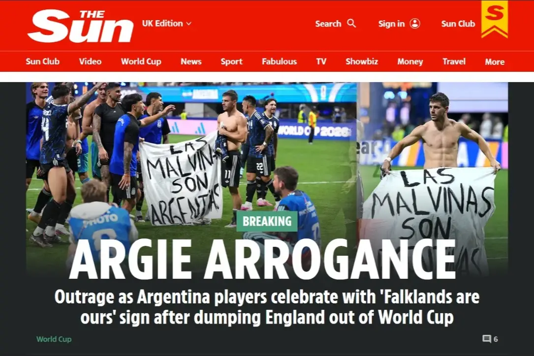 “Arrogancia argentina”: la hipocresía del diario prensa inglesa contra la Selección Argentina
