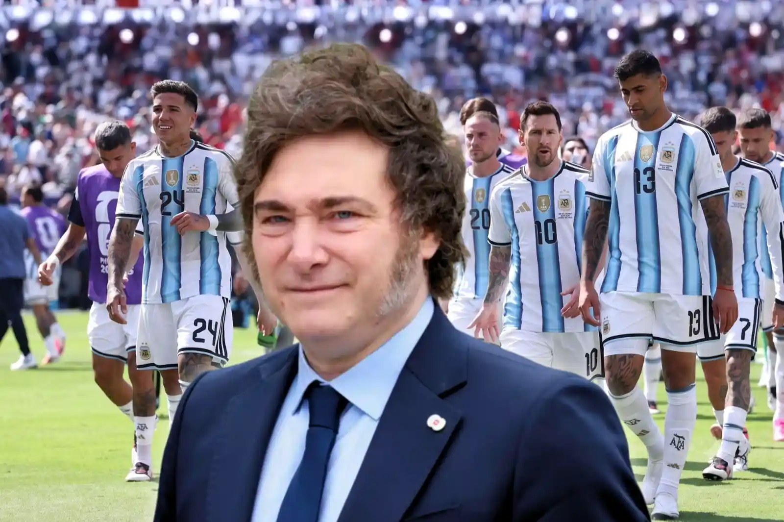 Milei agradeció a la Selección tras el partido: “Hasta el final con las botas puestas”