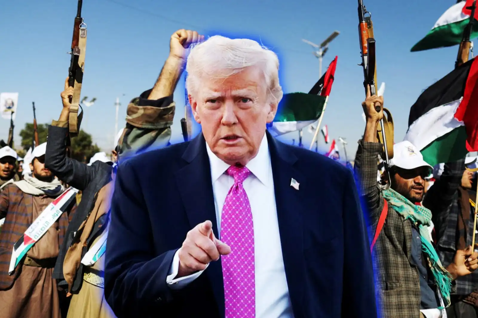 Trump said he will take care of the Houthi terrorists if they follow through on their threat to impose a naval blockade on Saudi Arabia
