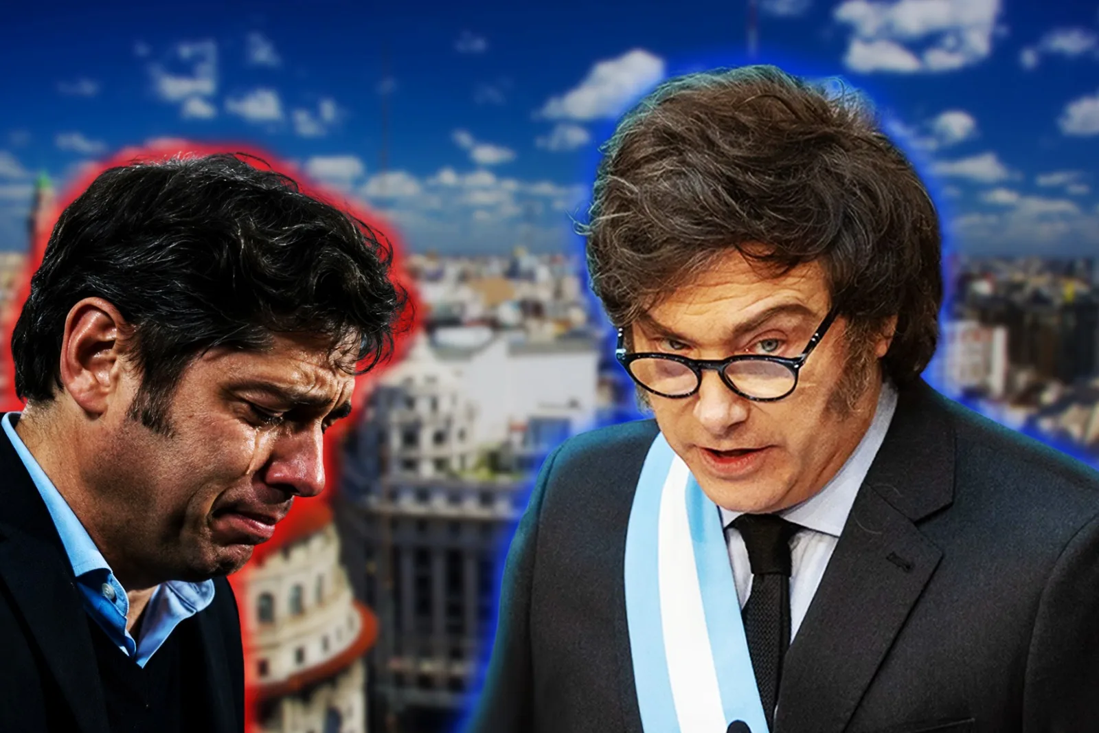 Javier Milei and Axel Kicillof
