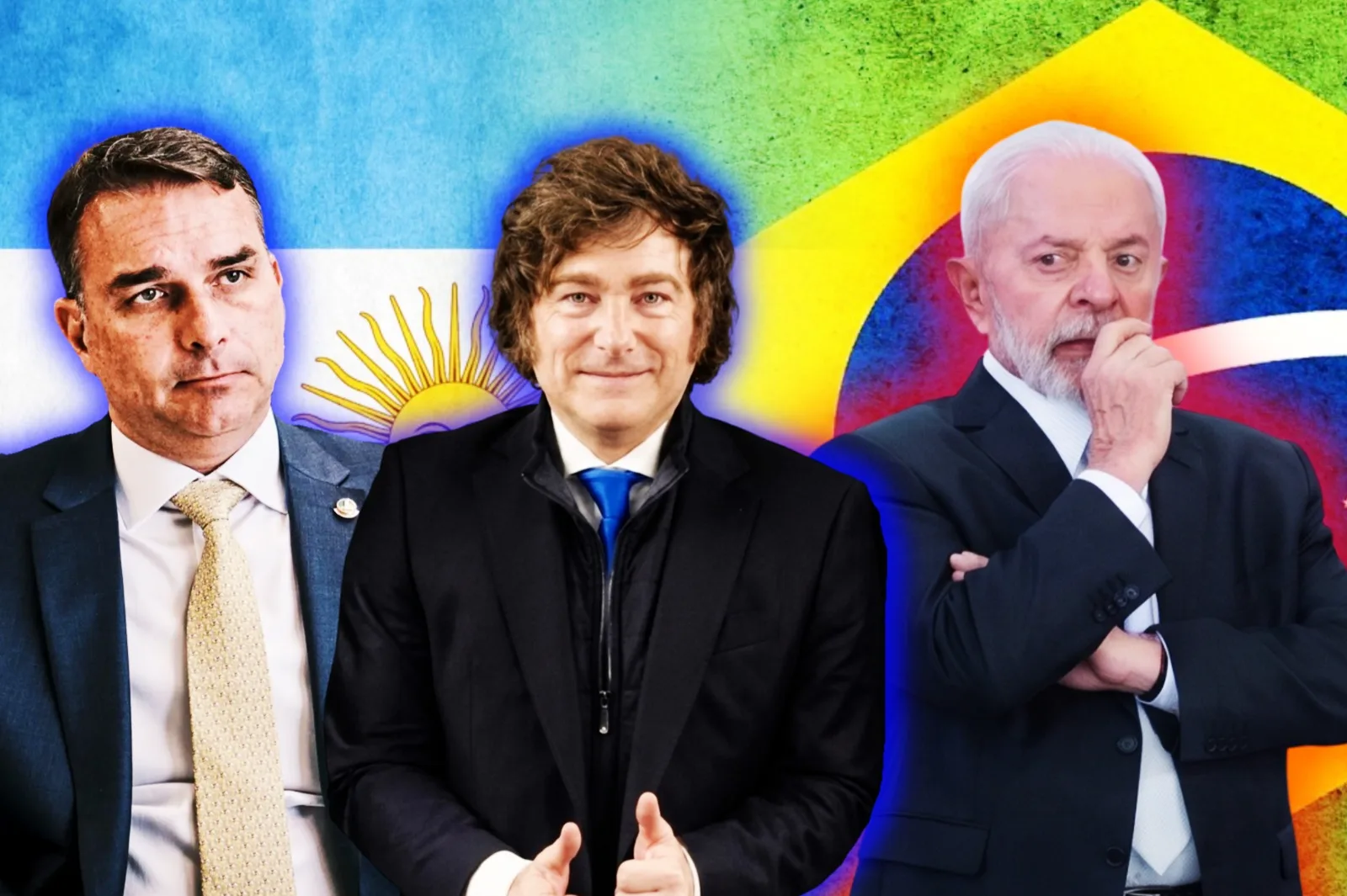 Javier Milei respaldó la candidatura de Flávio Bolsonaro y destruyó al dictador Lula da Silva