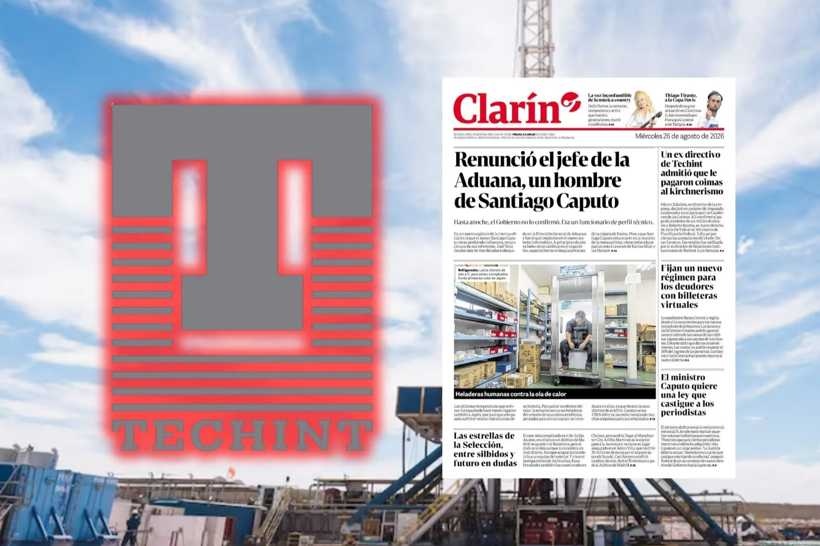 Clarin oculta un escándalo de Techint para poner en tapa la renuncia de segunda línea de ARCA que no está confirmada