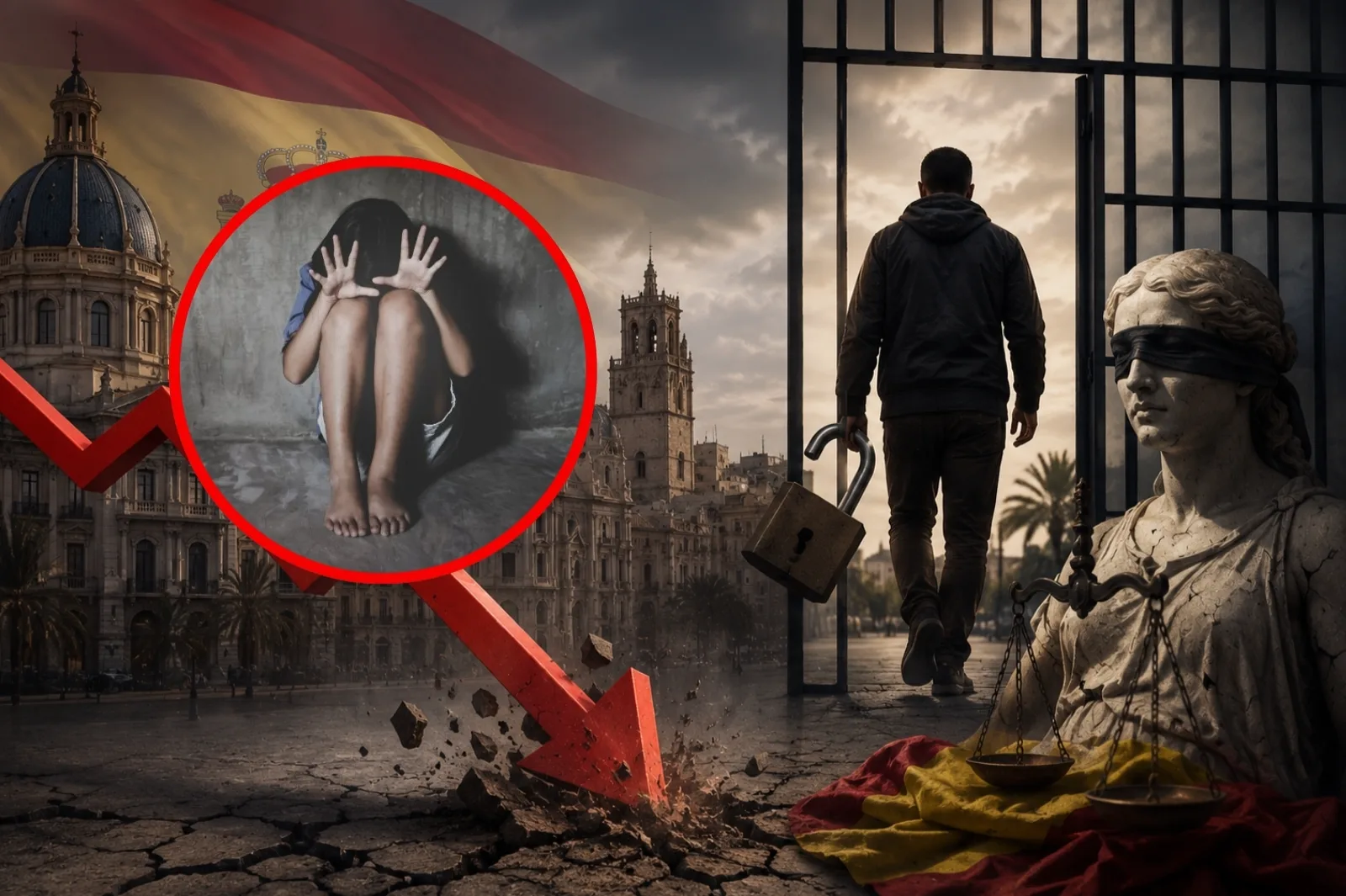 Spain in free fall: a Moroccan without papers accused of sexual assault in Valencia is released