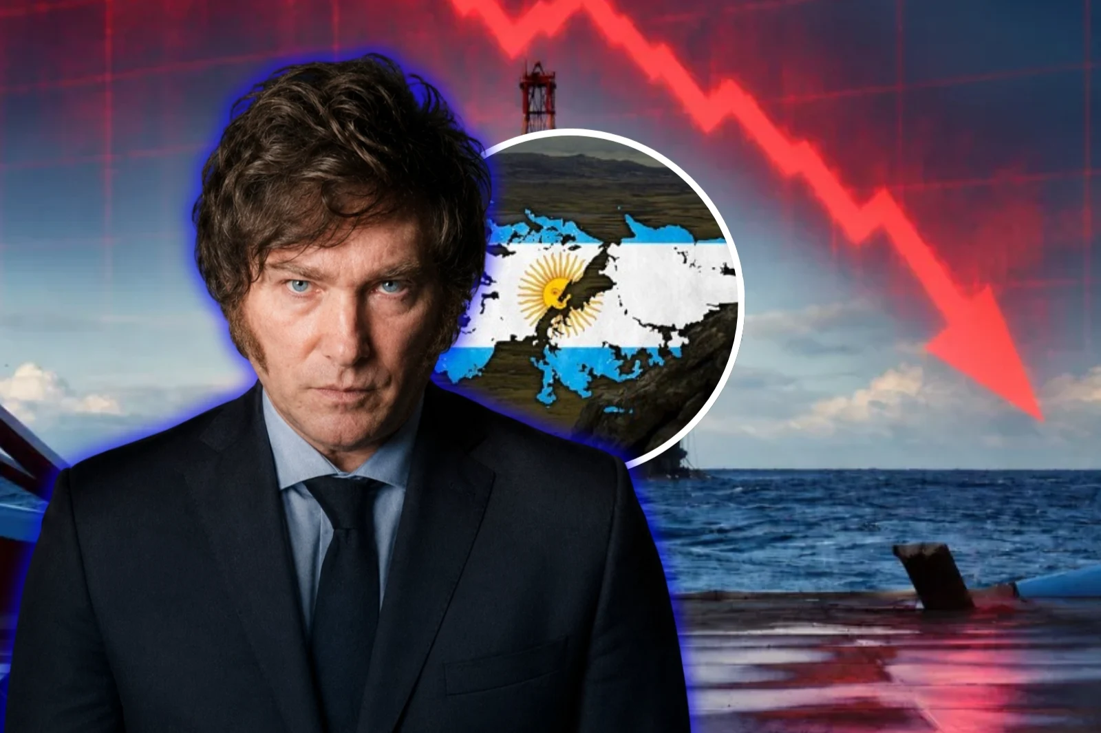 Tras la cadena nacional de Milei, se desploman las acciones de las petroleras que operan ilegalmente en Malvinas