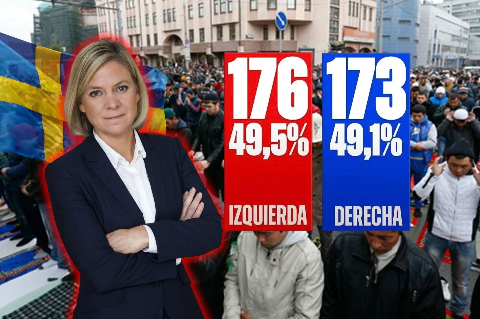 Tras una ajustada victoria y gracias al voto masivo de los inmigrantes, la izquierda vuelve al poder en Suecia