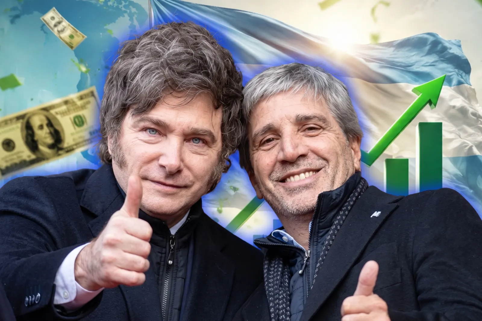 Javier Milei y Luis Caputo.