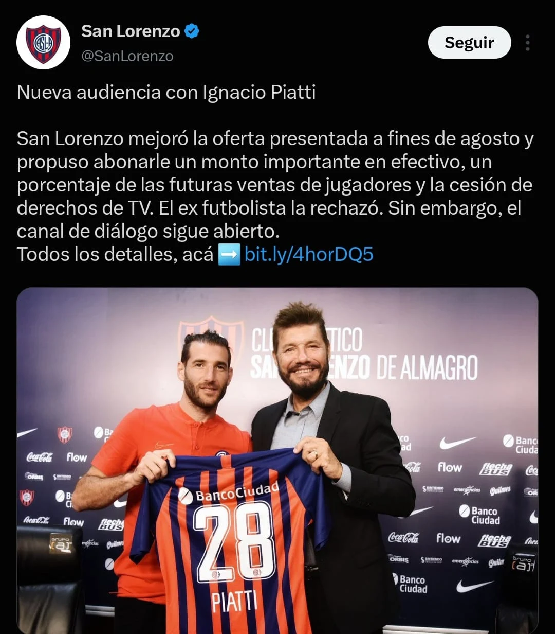 San Lorenzo anunció el último resultado de las negociaciones