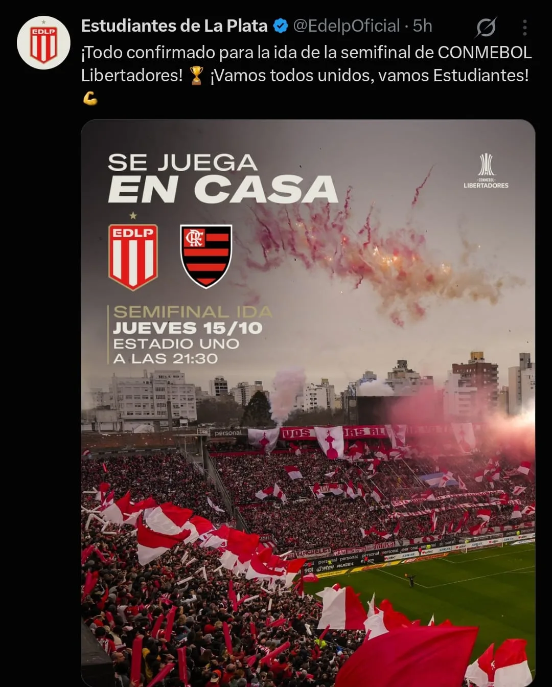 Estudiantes confirmó su localía para la Copa Libertadores
