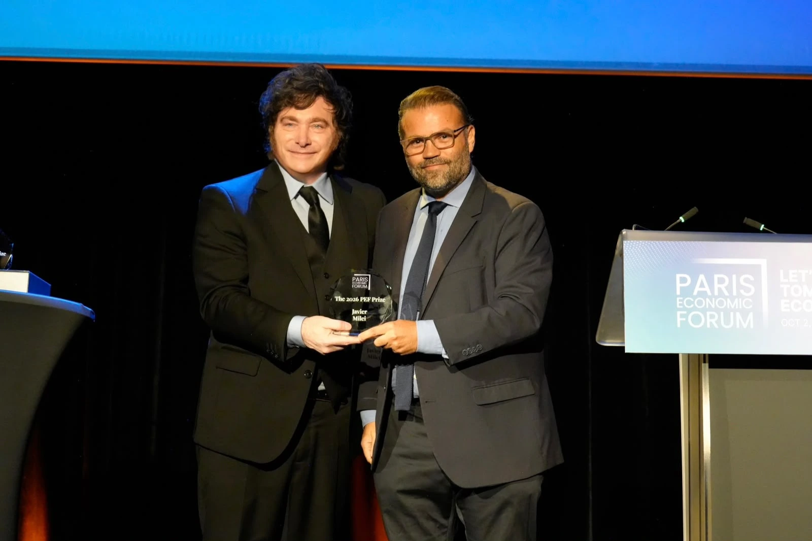 Javier Milei recibió el premio al economista más influyente y destacó los resultados económicos de su Gobierno