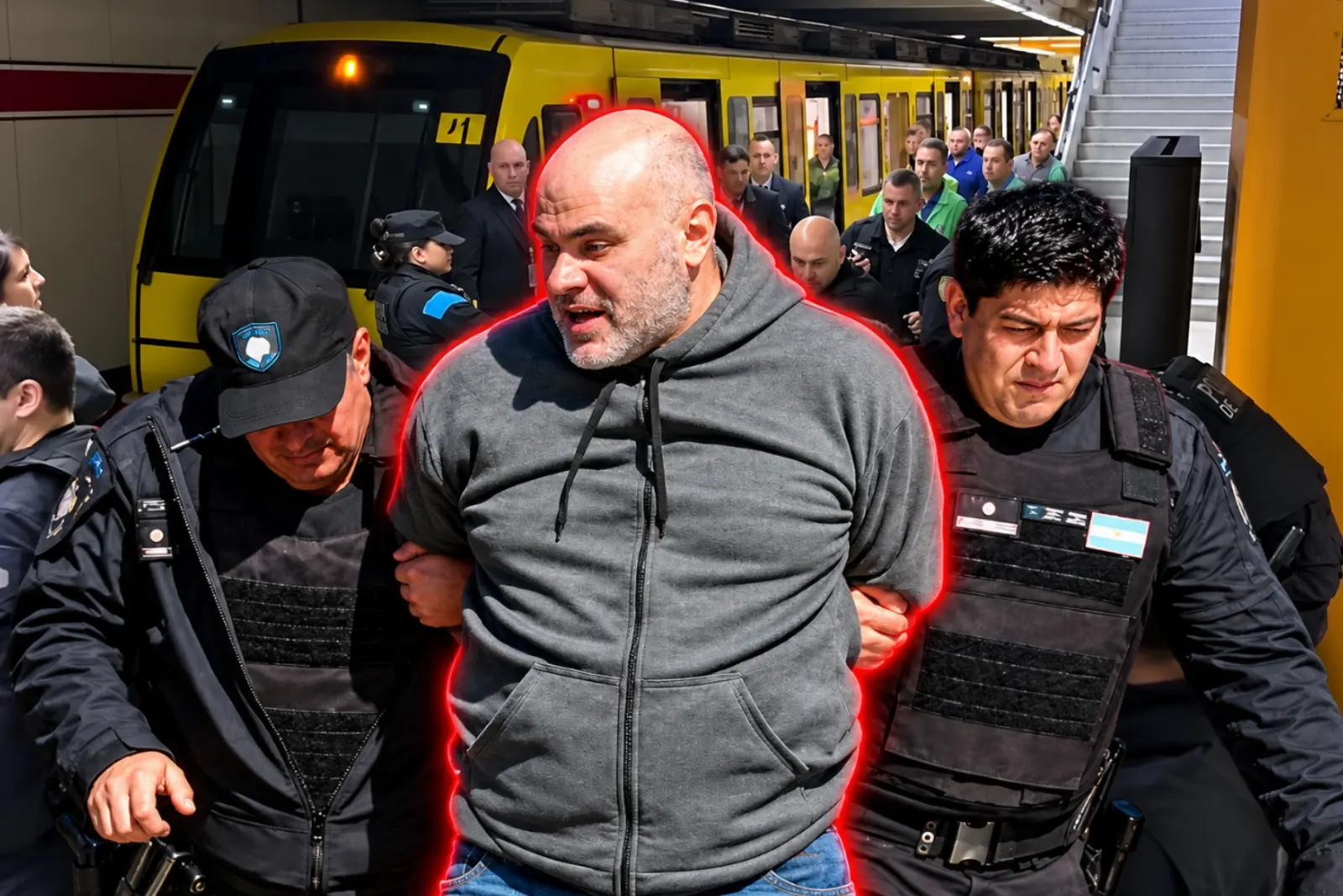 Uno de los detenidos.