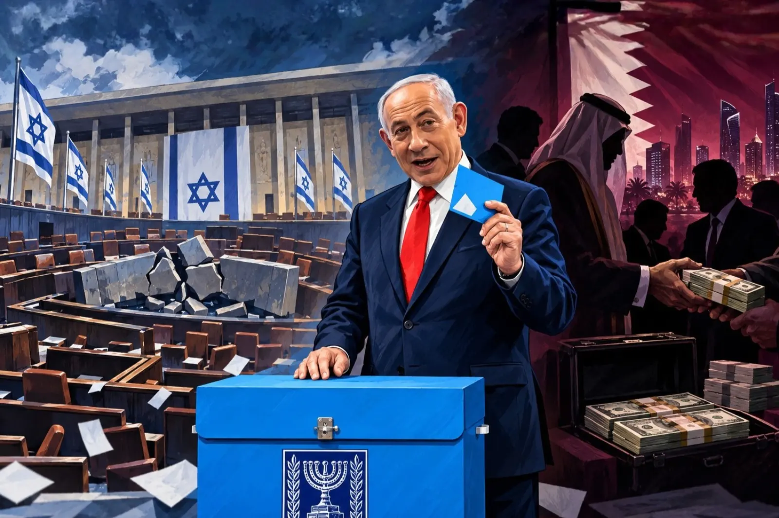 Israel se encamina a una nueva elección: nadie llega a formar gobierno y los árabes recibieron dinero oscuro de Qatar