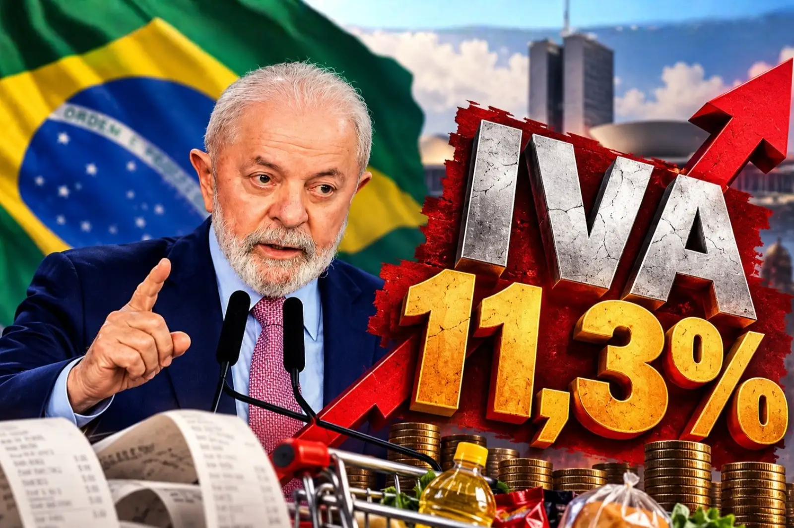 After the fraudulent runoff election, the regime of Lula da Silva approved a new VAT-type tax of 11.3%