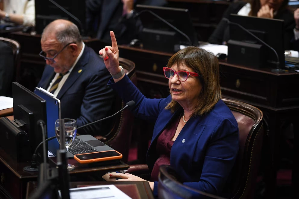 La senadora y ex ministra, Patricia Bullrich.