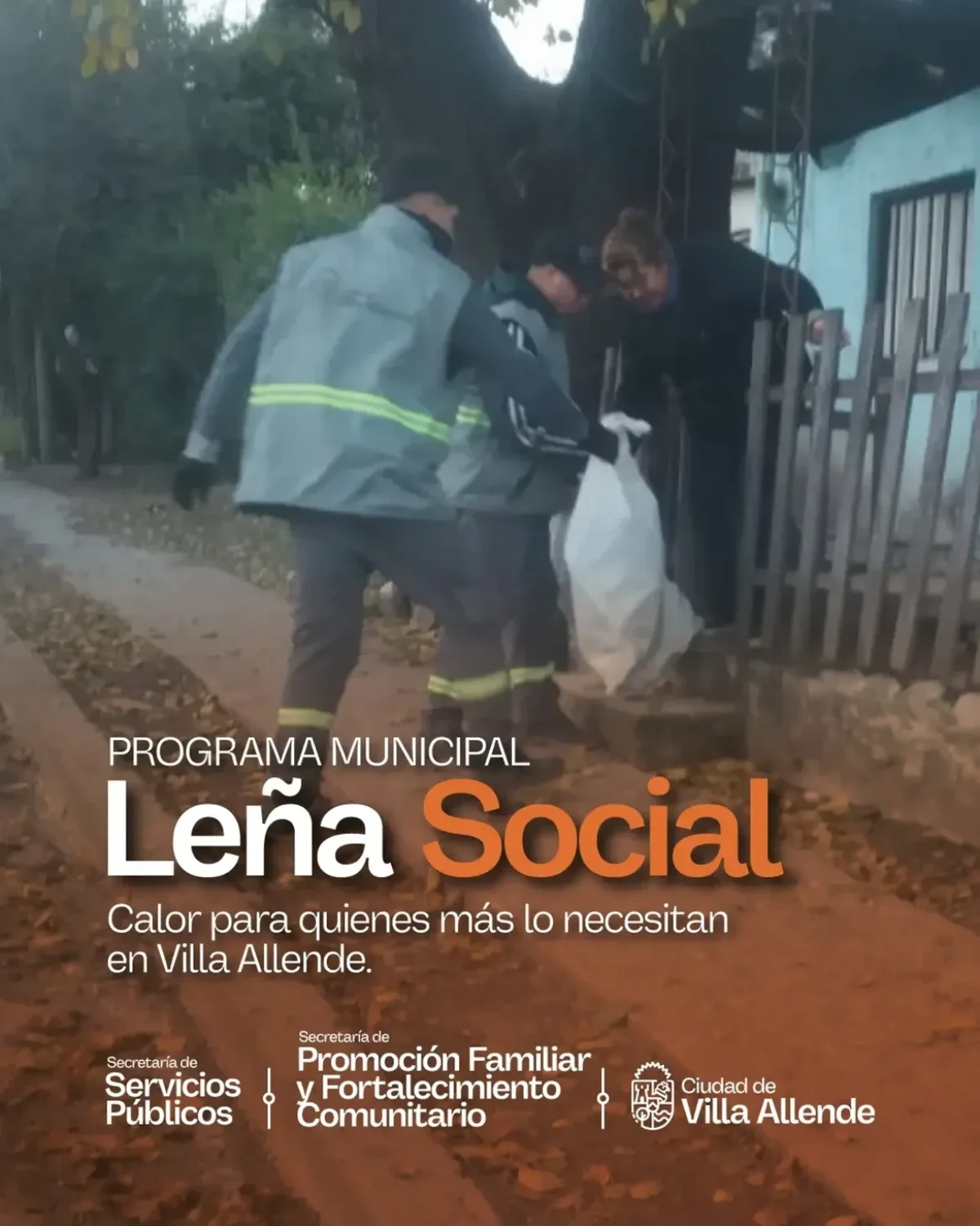El programa reparte, a cada familia inscripta, dos bolsones de leña por semana