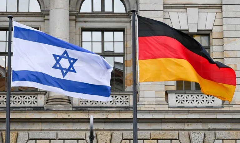 Flags of Israel and Germany