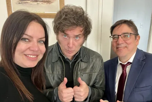 Javier Milei, Sandra Pettovello y Alejandro Álvarez.