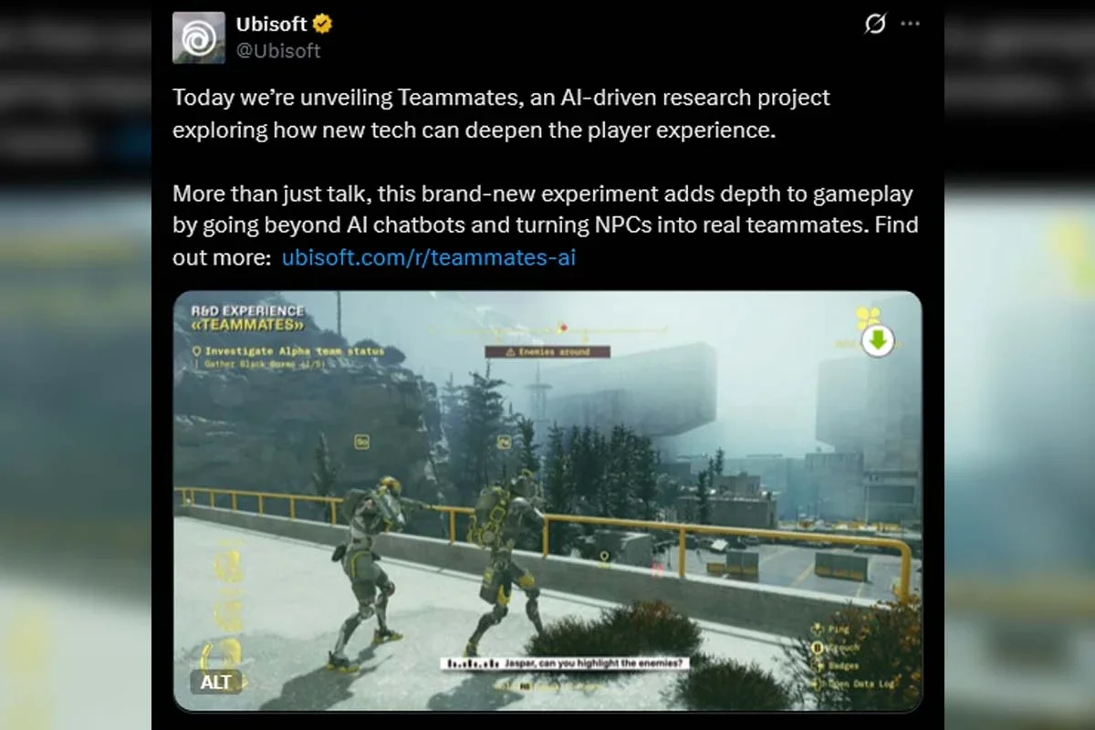 Qué es Teammates, el experimento de Ubisoft con IA generativa
