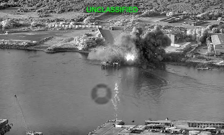 Images of the U.S. bombings against Iranian regime targets.