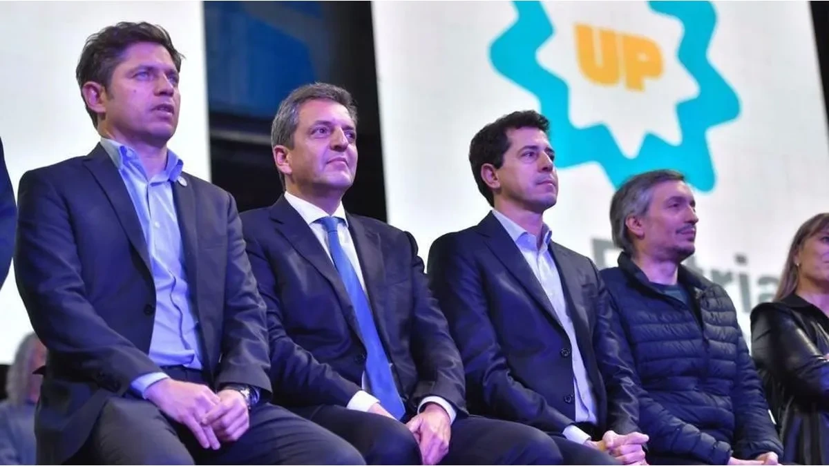 Axel Kicillof, Sergio Massa y Máximo Kirchner.