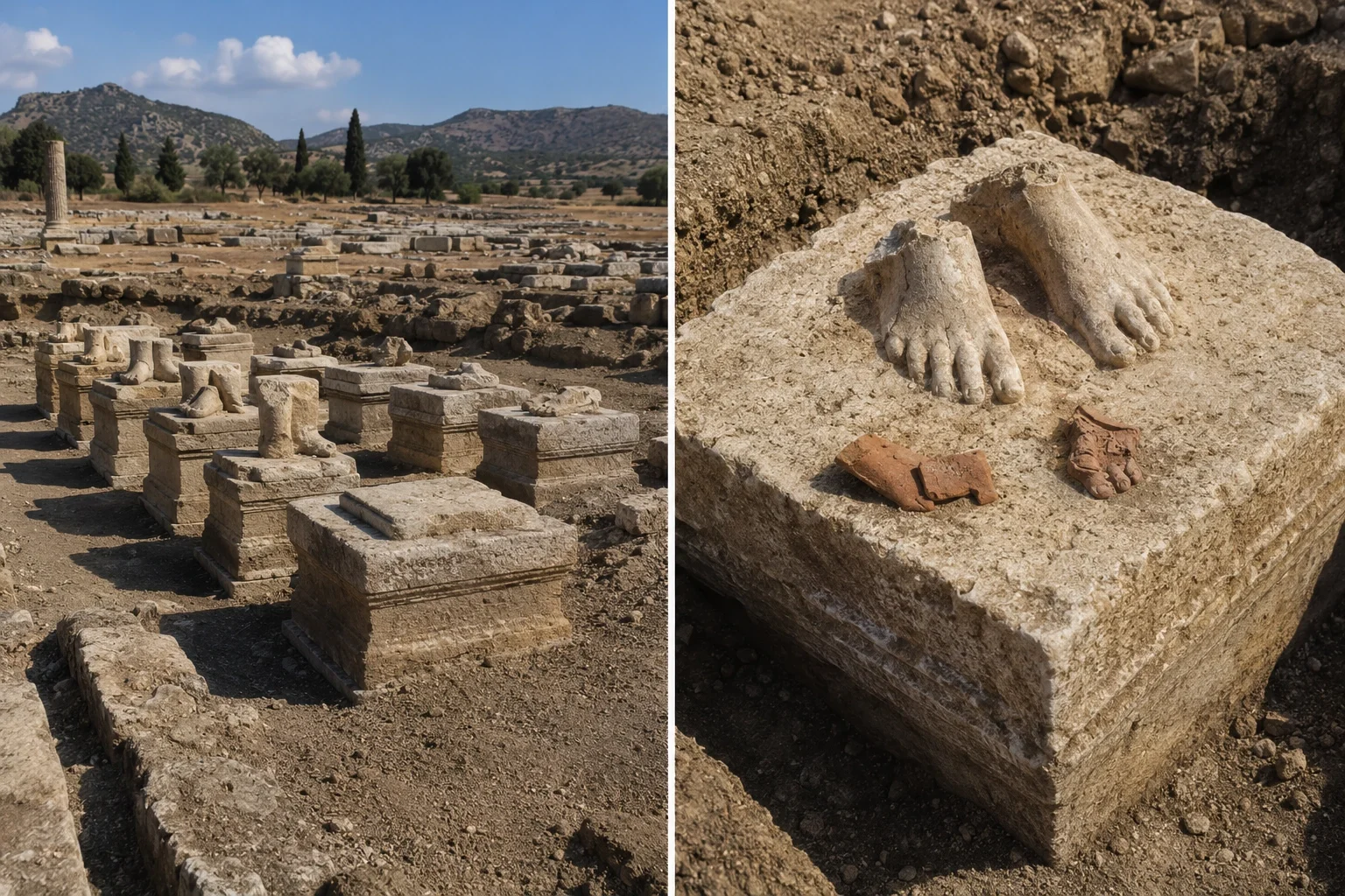 Descubren más de 20 bases de estatuas en el Santuario de Apolo en Chipre