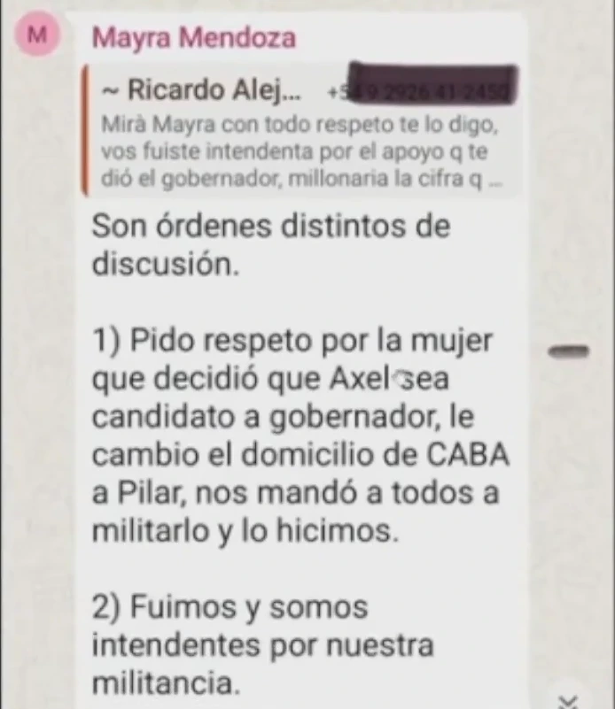 Captura de la conversación.