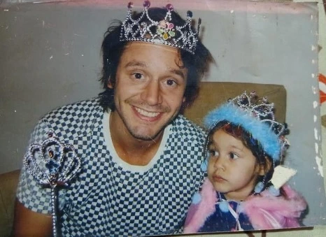 Benjamín Vicula junto a su hija Blanca 