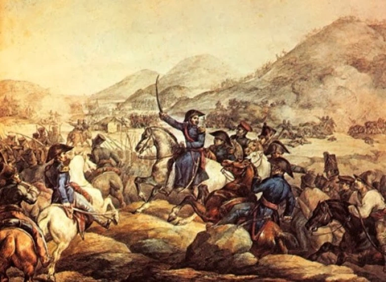 San Martín at the Battle of Chacabuco