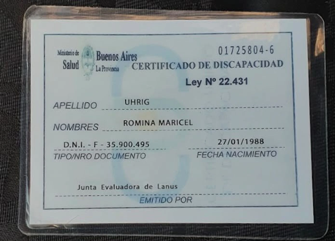 El certificado truco que usaba Romina Maricel Uhrig