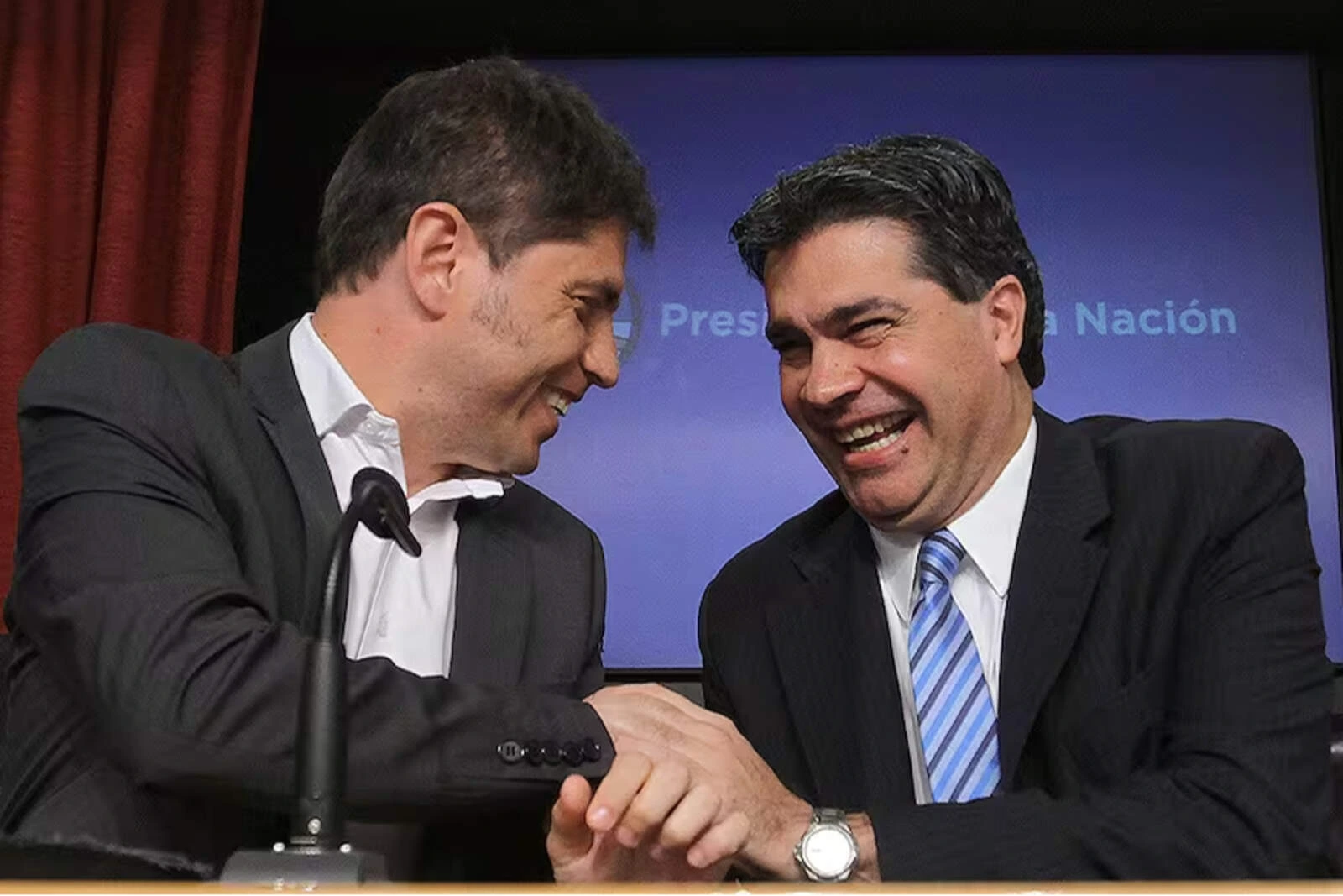 Axel Kicillof y Jorge Capitanich.