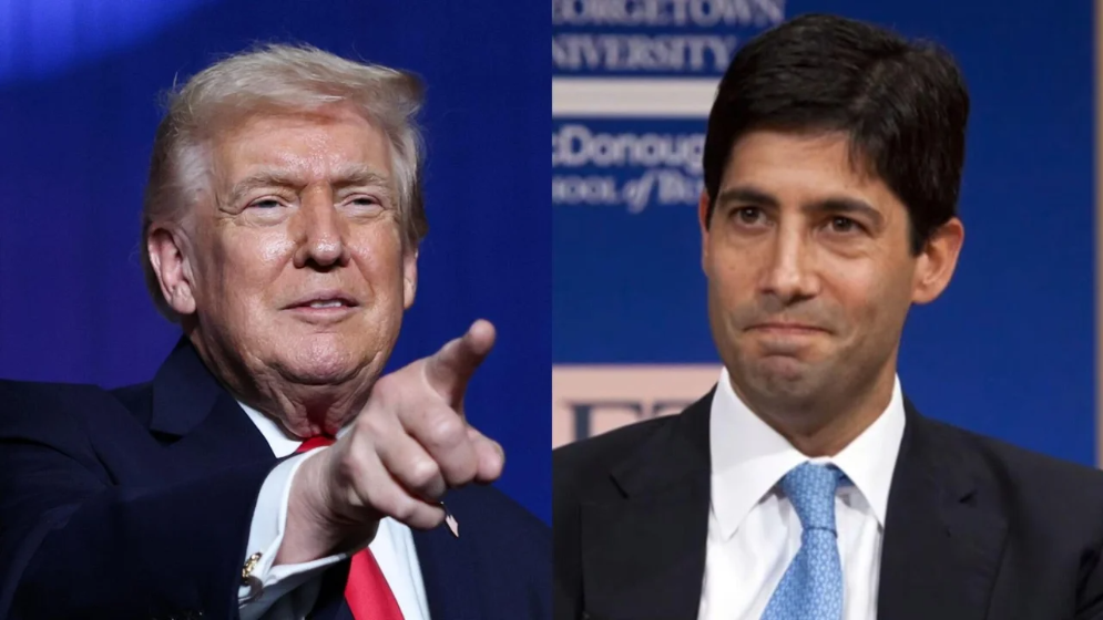 Kevin Warsh and Donald Trump.