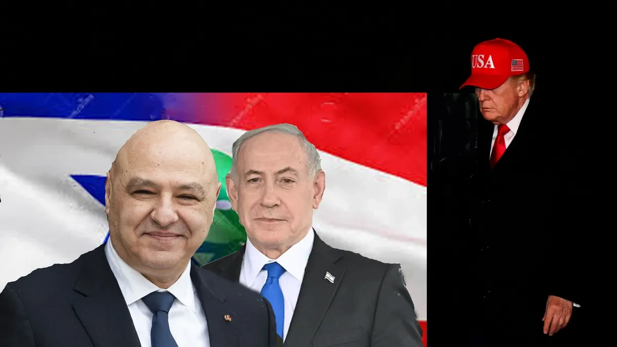 Donald Trump, Benjamin Netanyahu and Joseph Aoun.