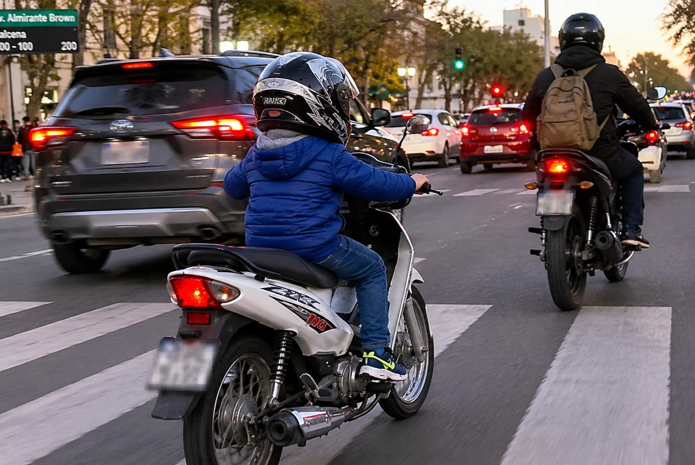Indignación en Santa Fe: filmaron a un nene manejando una moto en plena avenida durante el feriado