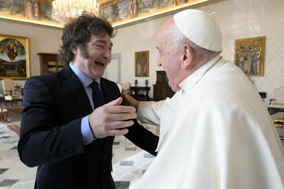 Javier Milei y el Papa Francisco.
