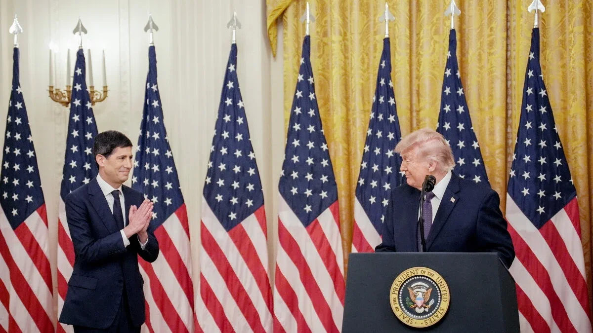 Kevin Warsh and Donald Trump.