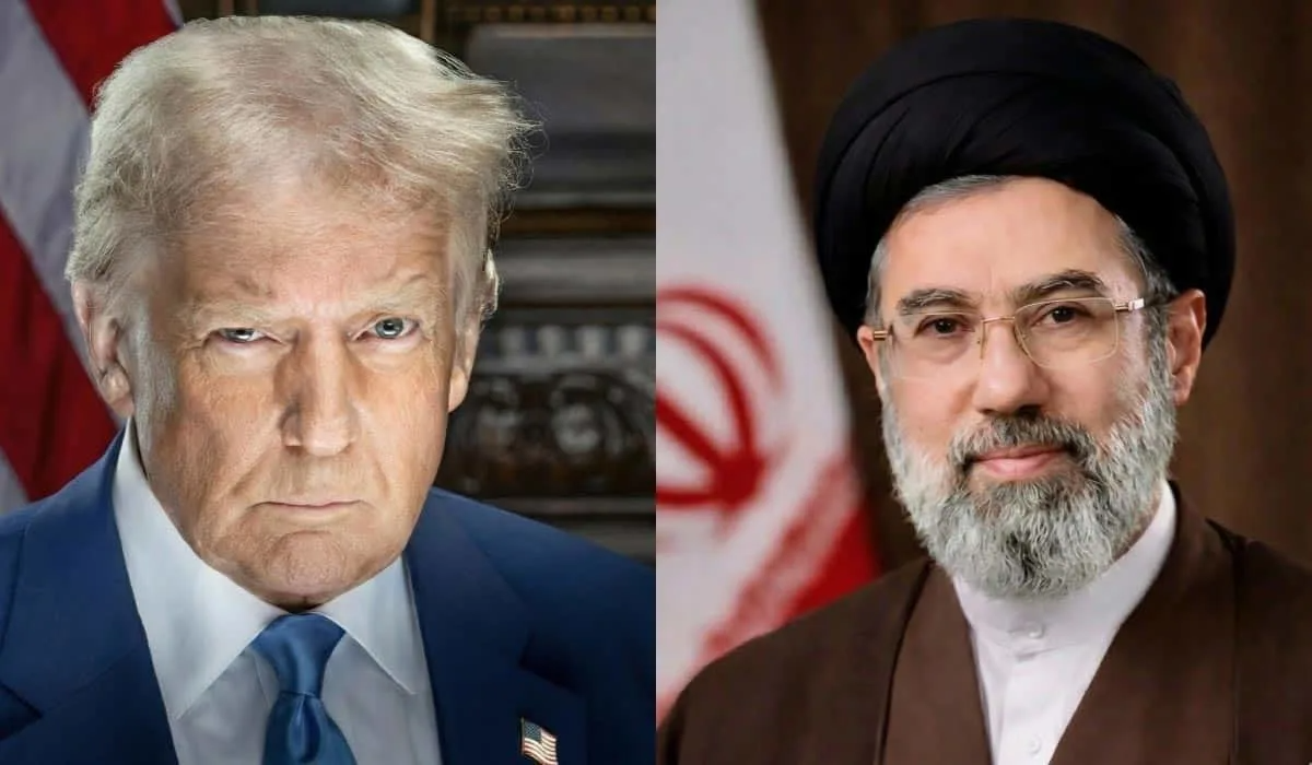 Donald Trump y Mojtaba Jamenei.