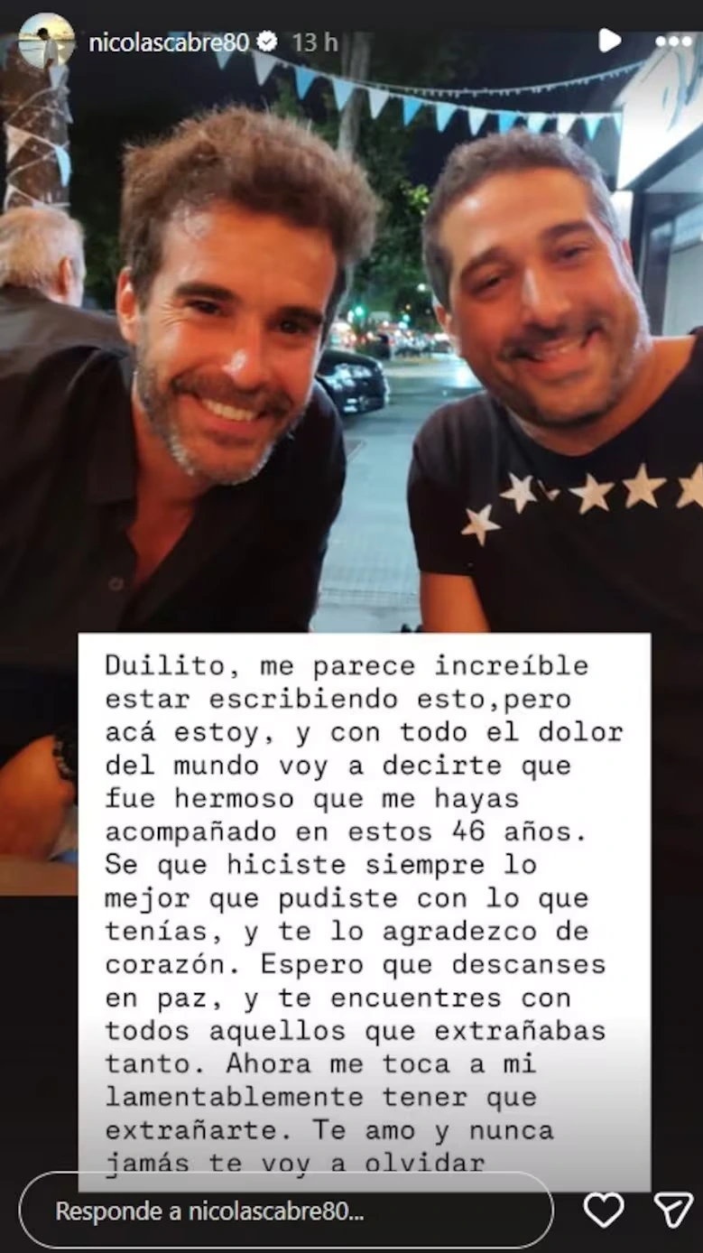 The heartfelt post by Nico Cabré about the loss of his brother